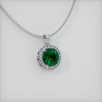 Emerald Pendant 4.10 Ct., 18K White Gold Preview