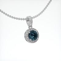 1.33 Ct. Gemstone Pendant, 18K White Gold 2