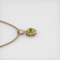 0.91 Ct. Sapphire Pendant, 14K Yellow Gold 3