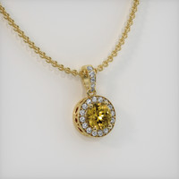 1.01 Ct. Gemstone Pendant, 14K Yellow Gold 2