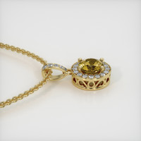 1.01 Ct. Gemstone Pendant, 14K Yellow Gold 3