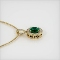 0.95 Ct. Emerald Pendant, 18K Yellow Gold 3