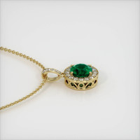 1.09 Ct. Emerald  Pendant - 18K Yellow Gold