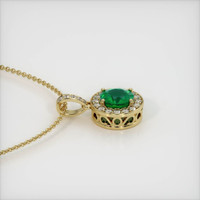 1.13 Ct. Emerald Pendant, 18K Yellow Gold 3