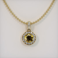 1.01 Ct. Gemstone Pendant, 18K Yellow Gold 1