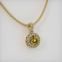 1.01 Ct. Gemstone Pendant, 18K Yellow Gold 2