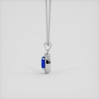 3.15 Ct. Blue Sapphire Pendant, Platinum 950 3