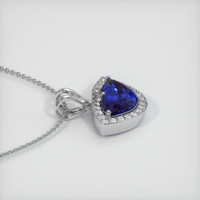 2.51 Ct. Sapphire Pendant, 14K White Gold 3