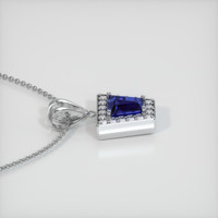 2.06 Ct. Sapphire Pendant, 14K White Gold 3
