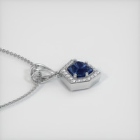 1.84 Ct. Blue Sapphire Pendant, 14K White Gold 3