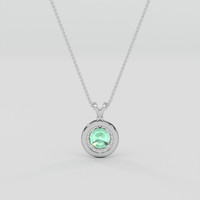 1.06 Ct. Green Beryl Pendant, 14K White Gold 4