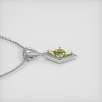 3.20 Ct. Sapphire Pendant, 14K White Gold 3