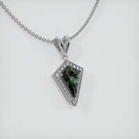 2.18 Ct. Sapphire Pendant, 14K White Gold 2