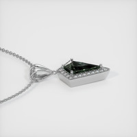 2.18 Ct. Sapphire Pendant, 14K White Gold 3