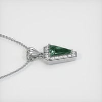 0.93 Ct. Bluish Green Sapphire Pendant, 14K White Gold 3