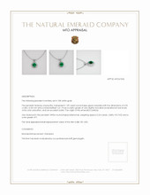 Emerald Pendant 1.39 Ct., 18K White Gold Appraisal