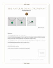 Emerald Pendant 3.59 Ct., 18K White Gold Appraisal