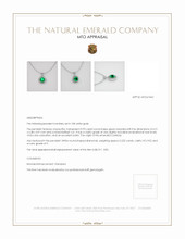 Emerald Pendant 0.93 Ct. 18K White Gold Appraisal