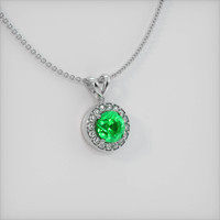 Emerald Pendant 1.05 Ct., 18K White Gold Preview