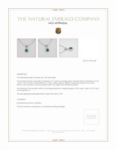 Emerald Pendant 0.77 Ct., 18K White Gold Appraisal