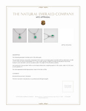 Emerald Pendant 0.83 Ct., 18K White Gold Appraisal