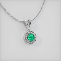 Emerald Pendant 0.83 Ct., 18K White Gold Preview