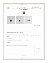 Emerald Pendant 2.88 Ct. 18K White Gold Appraisal