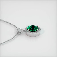 2.88 Ct. Emerald   Pendant, 18K White Gold 3