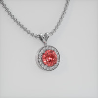 2.10 Ct. Gemstone Pendant, 18K White Gold 2