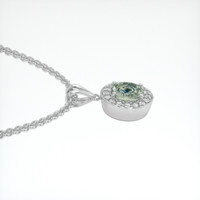 1.33 Ct. Bi Color Sapphire Pendant, 18K White Gold 3