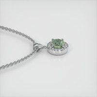 0.76 Ct. Sapphire Pendant, 18K White Gold 3