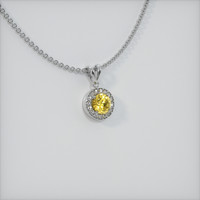 0.75 Ct. Sapphire Pendant, 18K White Gold 2