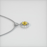 0.75 Ct. Sapphire Pendant, 18K White Gold 3