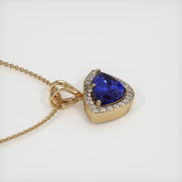 2.51 Ct. Blue Sapphire Pendant, 14K Yellow Gold 3