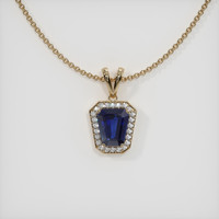 3.43 Ct. Sapphire Pendant, 14K Yellow Gold 1