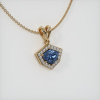 1.84 Ct. Sapphire Pendant, 14K Yellow Gold 2