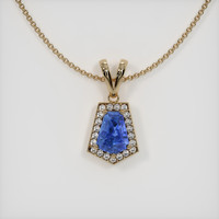 2.54 Ct. Sapphire Pendant, 14K Yellow Gold 1