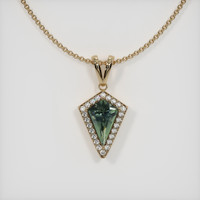 2.18 Ct. Sapphire Pendant, 14K Yellow Gold 1