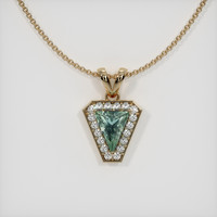 0.93 Ct. Sapphire Pendant, 14K Yellow Gold 1