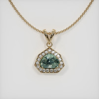 1.20 Ct. Sapphire Pendant, 14K Yellow Gold 1