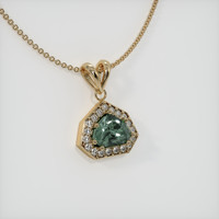 1.20 Ct. Sapphire Pendant, 14K Yellow Gold 2