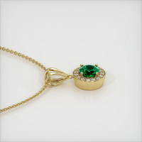 1.04 Ct. Emerald  Pendant - 18K Yellow Gold