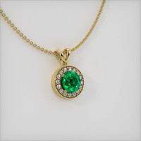 1.39 Ct. Emerald   Pendant, 18K Yellow Gold 2