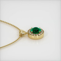 1.39 Ct. Emerald  Pendant - 18K Yellow Gold