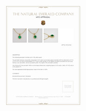 Emerald Pendant 3.59 Ct., 18K Yellow Gold Appraisal