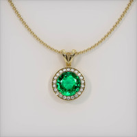3.59 Ct. Emerald  Pendant - 18K Yellow Gold