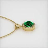 3.59 Ct. Emerald Pendant, 18K Yellow Gold 3