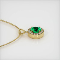 0.93 Ct. Emerald   Pendant, 18K Yellow Gold 3