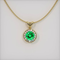 Emerald Pendant 1.05 Ct. 18K Yellow Gold Preview