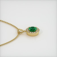 1.20 Ct. Emerald Pendant, 18K Yellow Gold 3